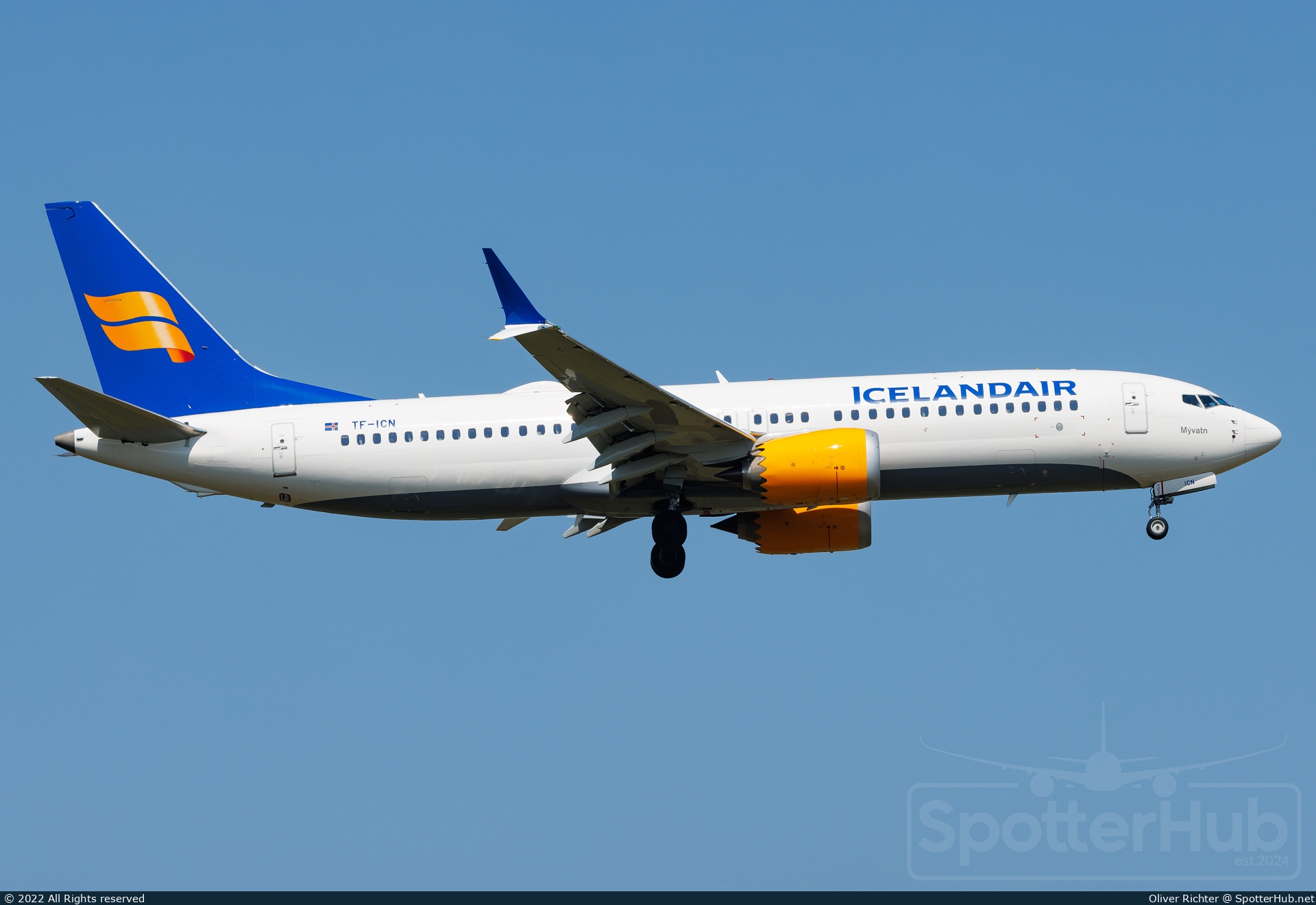 Photo of TF-ICN - Boeing 737 MAX 8 operated by Icelandair