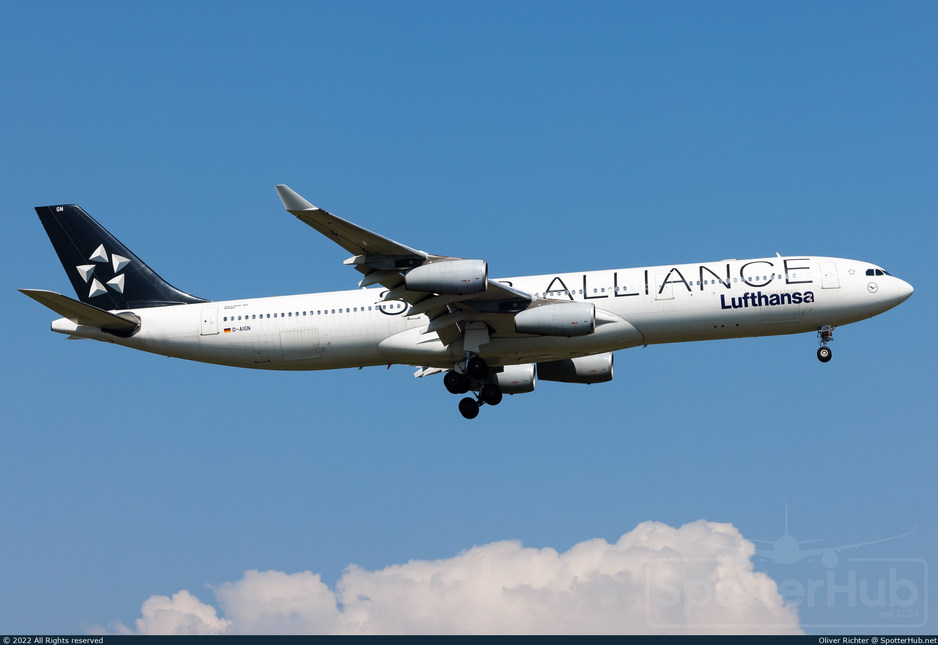 Photo of D-AIGN - Airbus A340-313 operated by Lufthansa