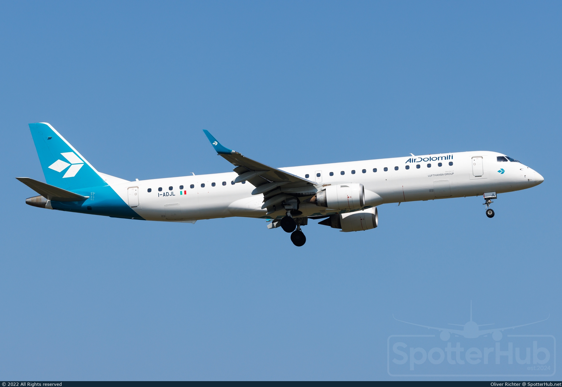 Photo of I-ADJL - Embraer ERJ-195LR operated by Air Dolomiti