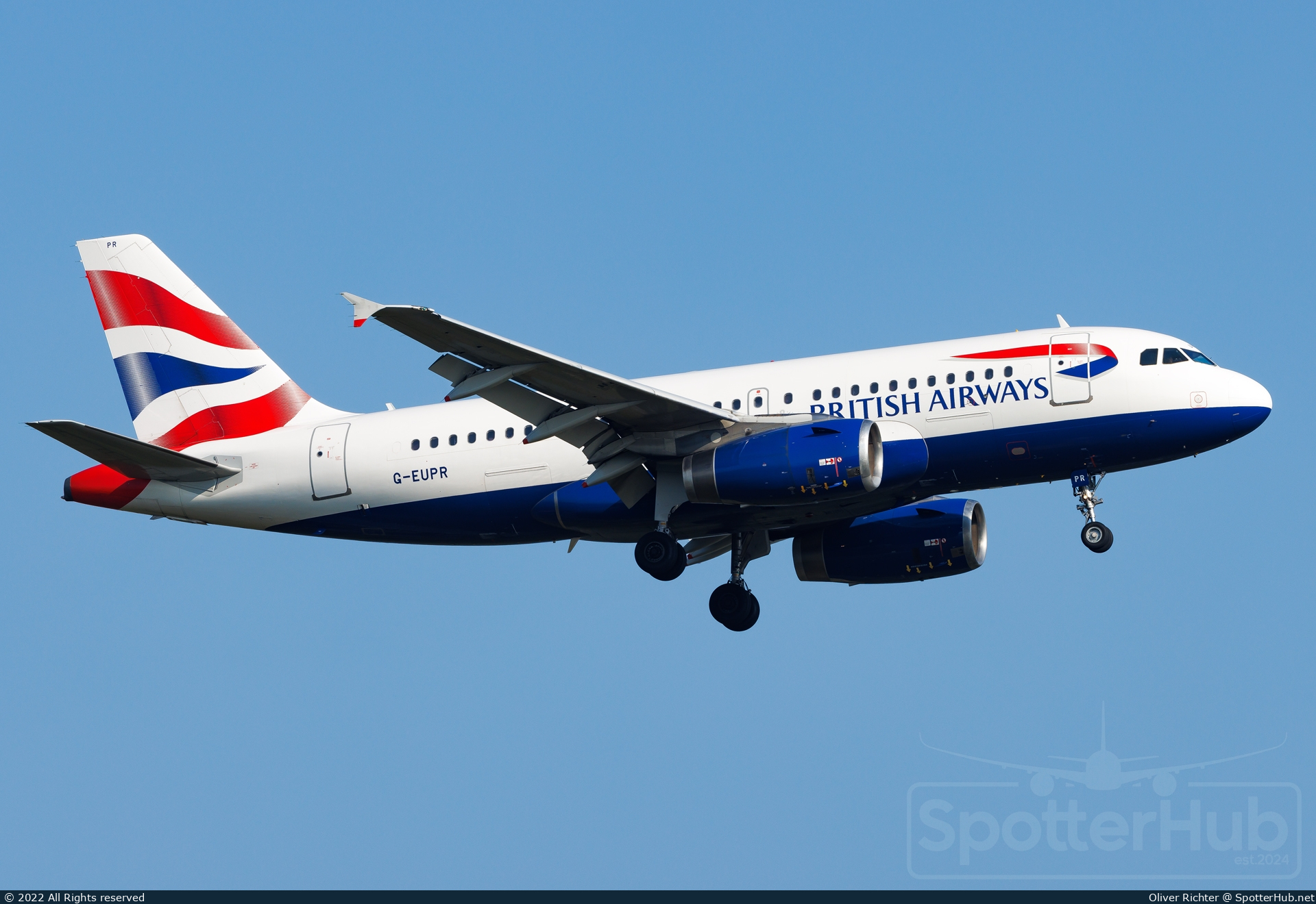 Photo of G-EUPR - Airbus A319-131 operated by British Airways