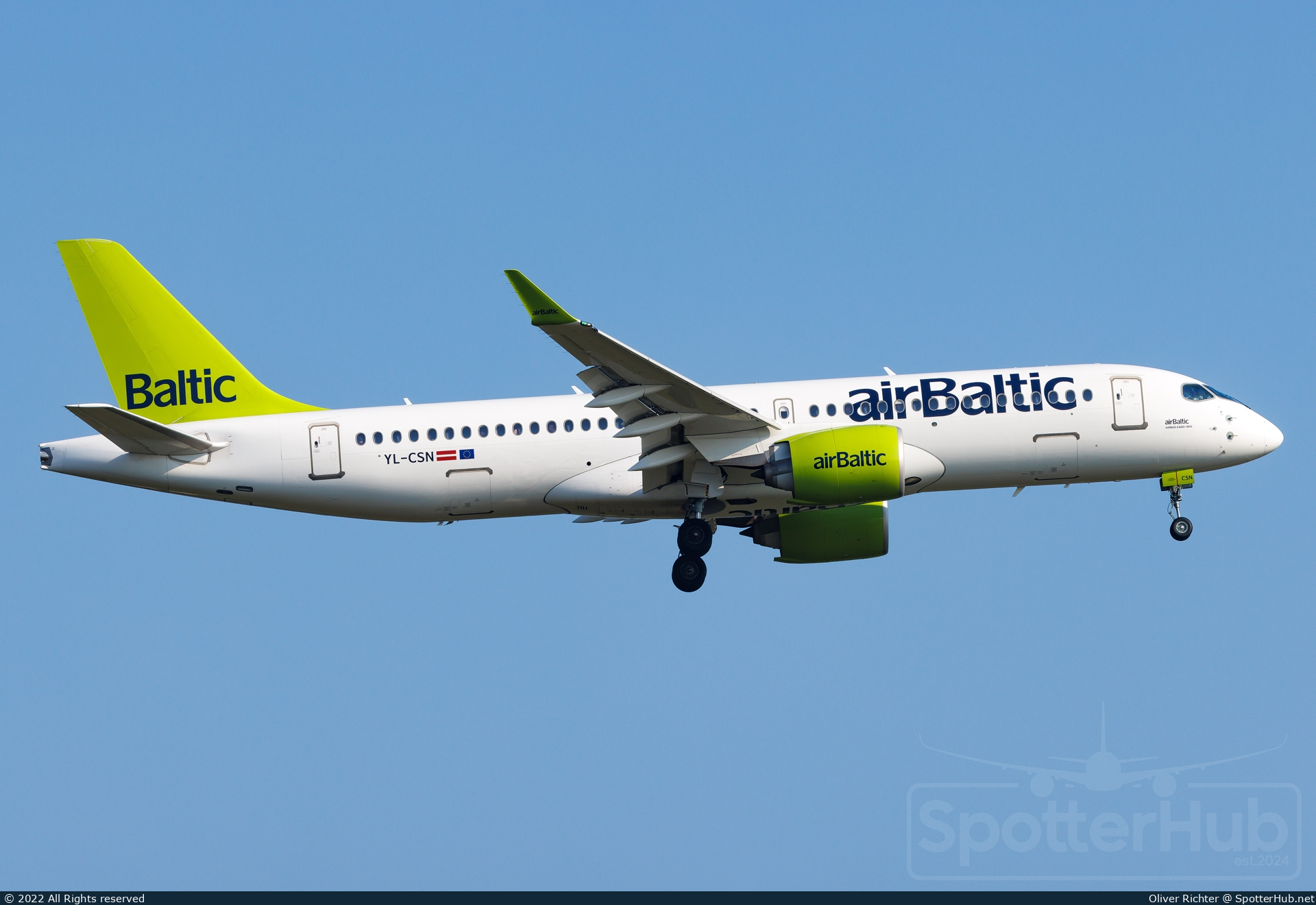 Photo of YL-CSN - Airbus A220-300 operated by airBaltic
