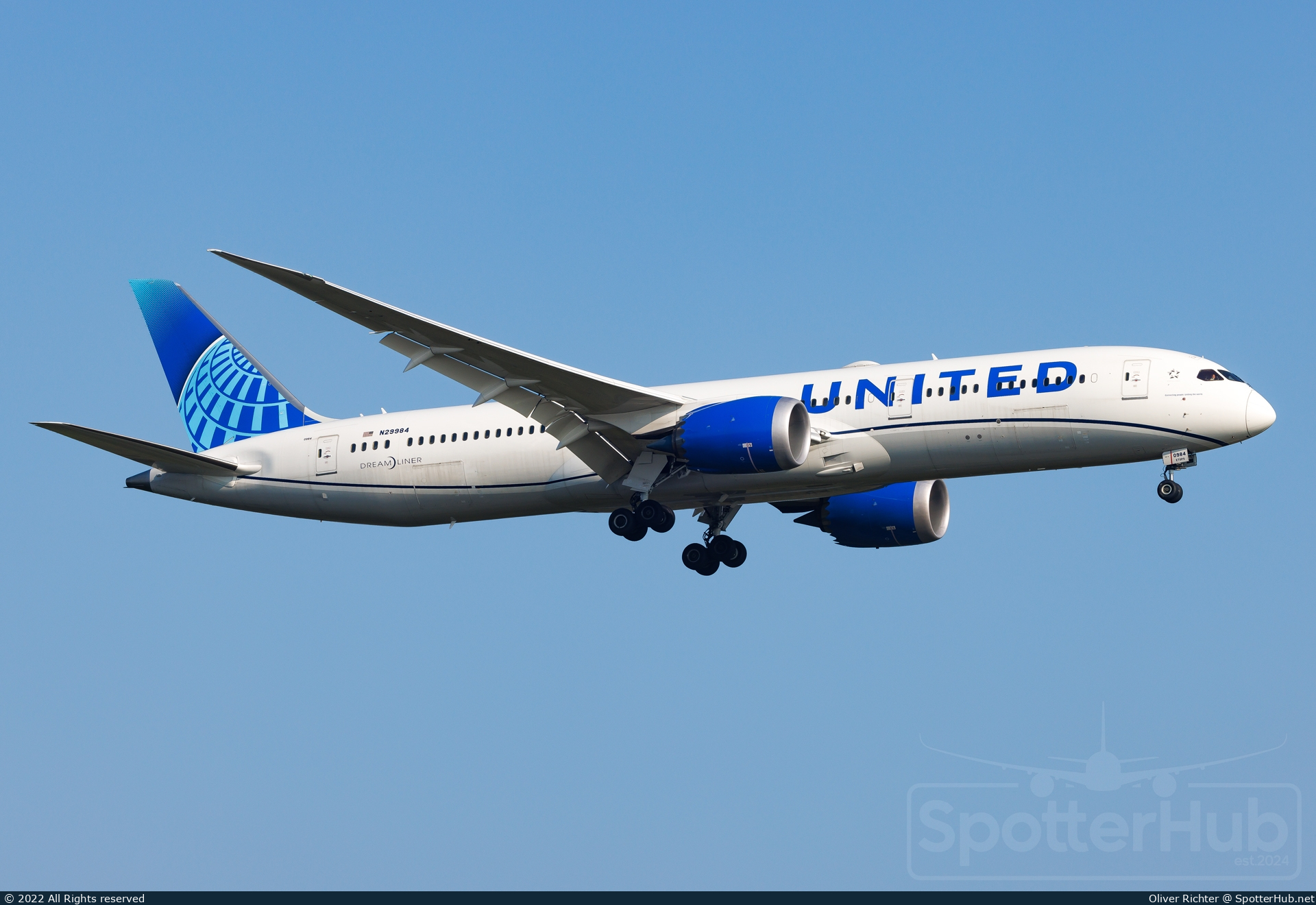 Photo of N29984 - Boeing 787-9 Dreamliner operated by United Airlines