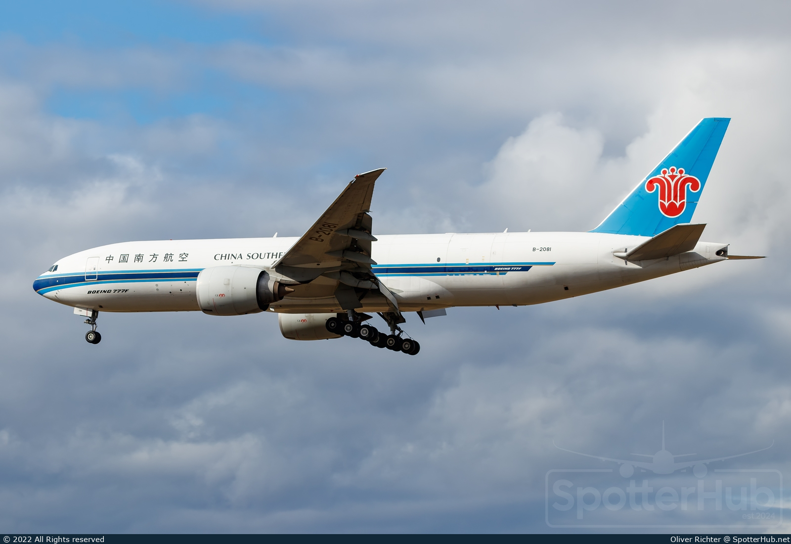 Photo of B-2081 - Boeing 777-F1B operated by China Southern Cargo