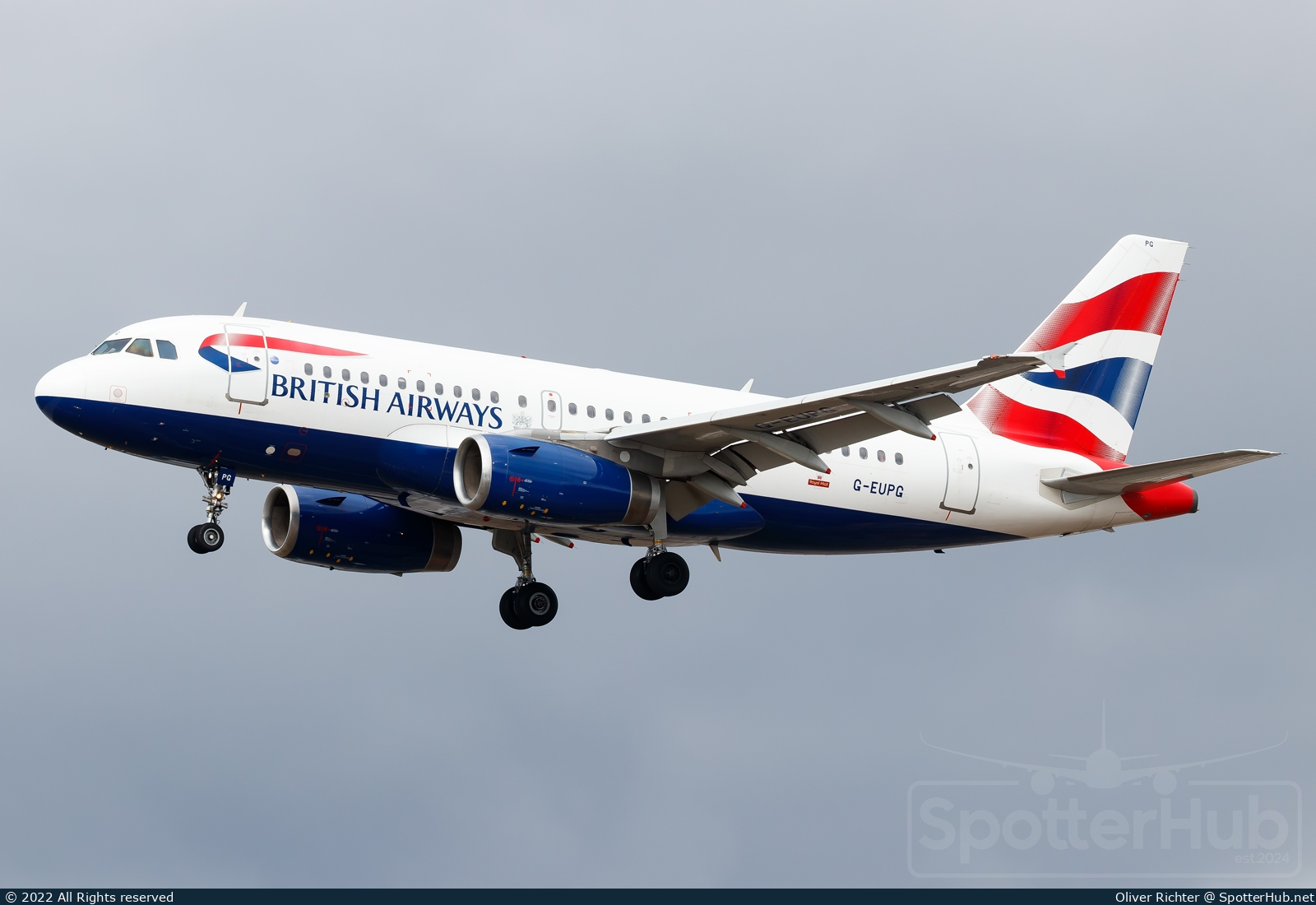 Photo of G-EUPG - Airbus A319-131 operated by British Airways
