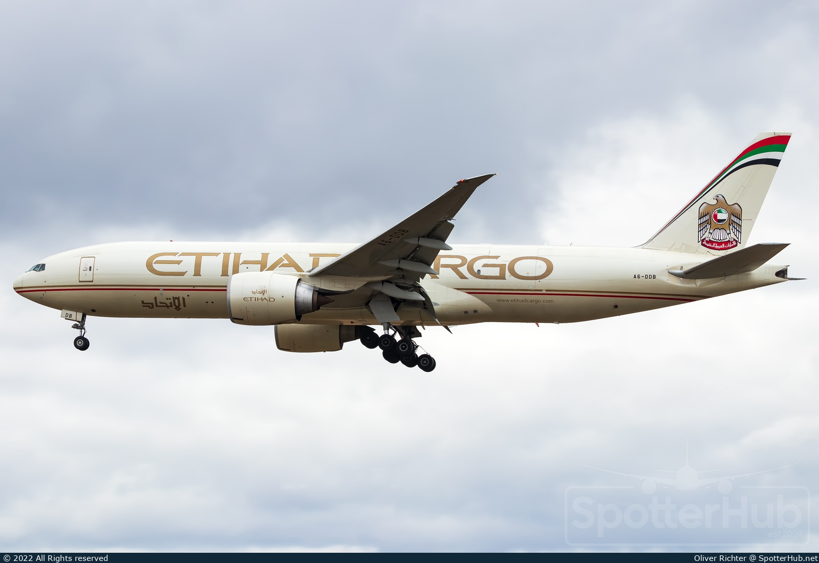 Photo of A6-DDB - Boeing 777-FFX operated by Etihad Cargo