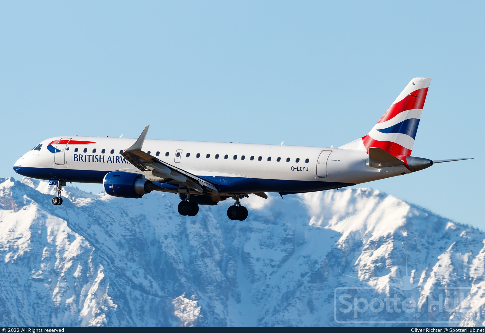 Photo of G-LCYU - Embraer ERJ-190SR operated by BA CityFlyer