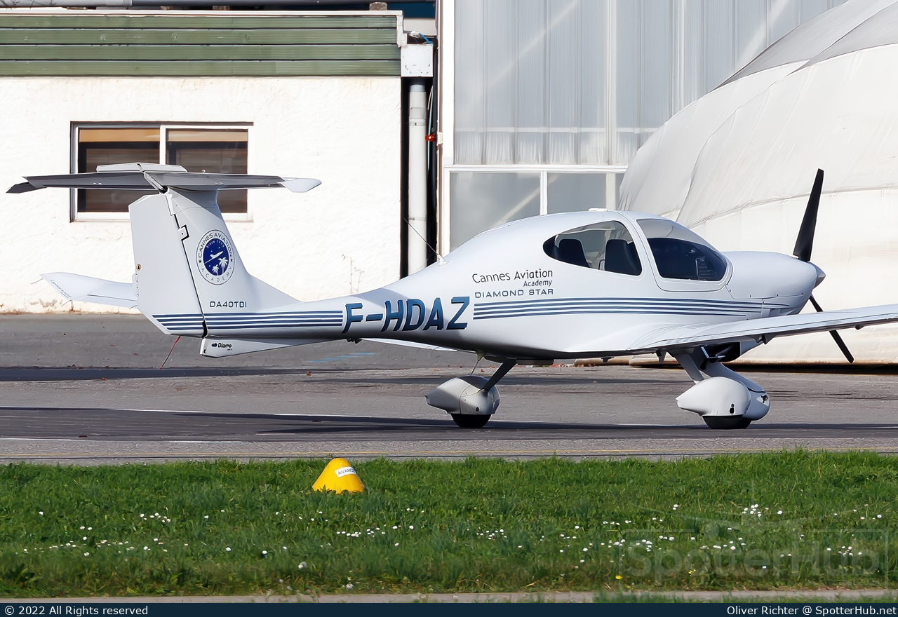Photo of F-HDAZ - Diamond DA40 Diamond Star TDI operated by Cannes Aviation Academy