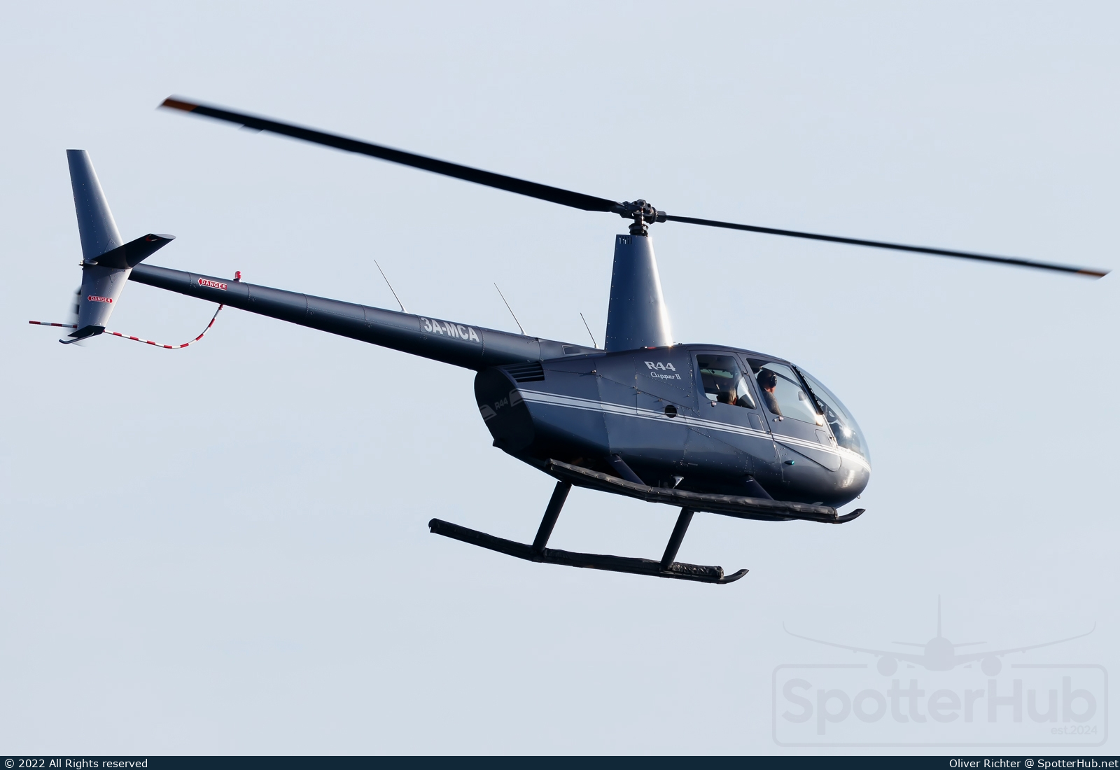 Photo of 3A-MCA - Robinson R44 Clipper II operated by Private