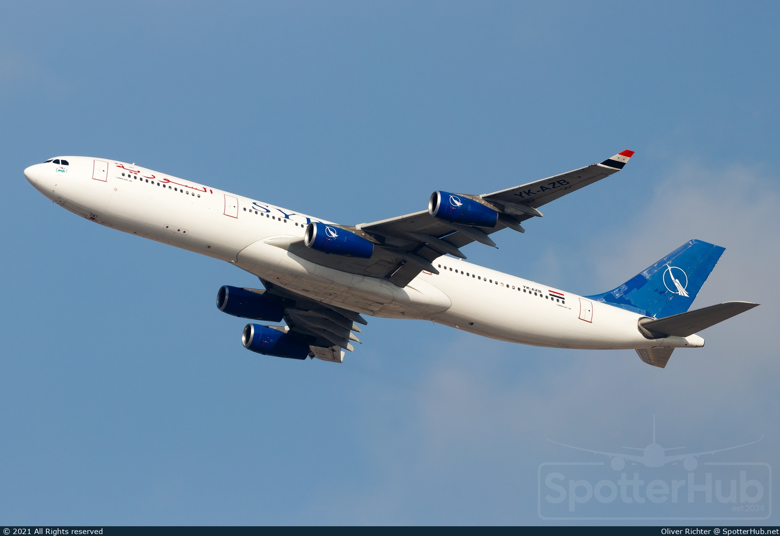 Photo of YK-AZB - Airbus A340-313 operated by Syrian Air