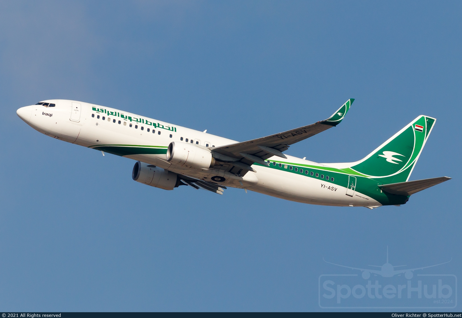 Photo of YI-ASV - Boeing 737-81Z operated by Iraqi Airways