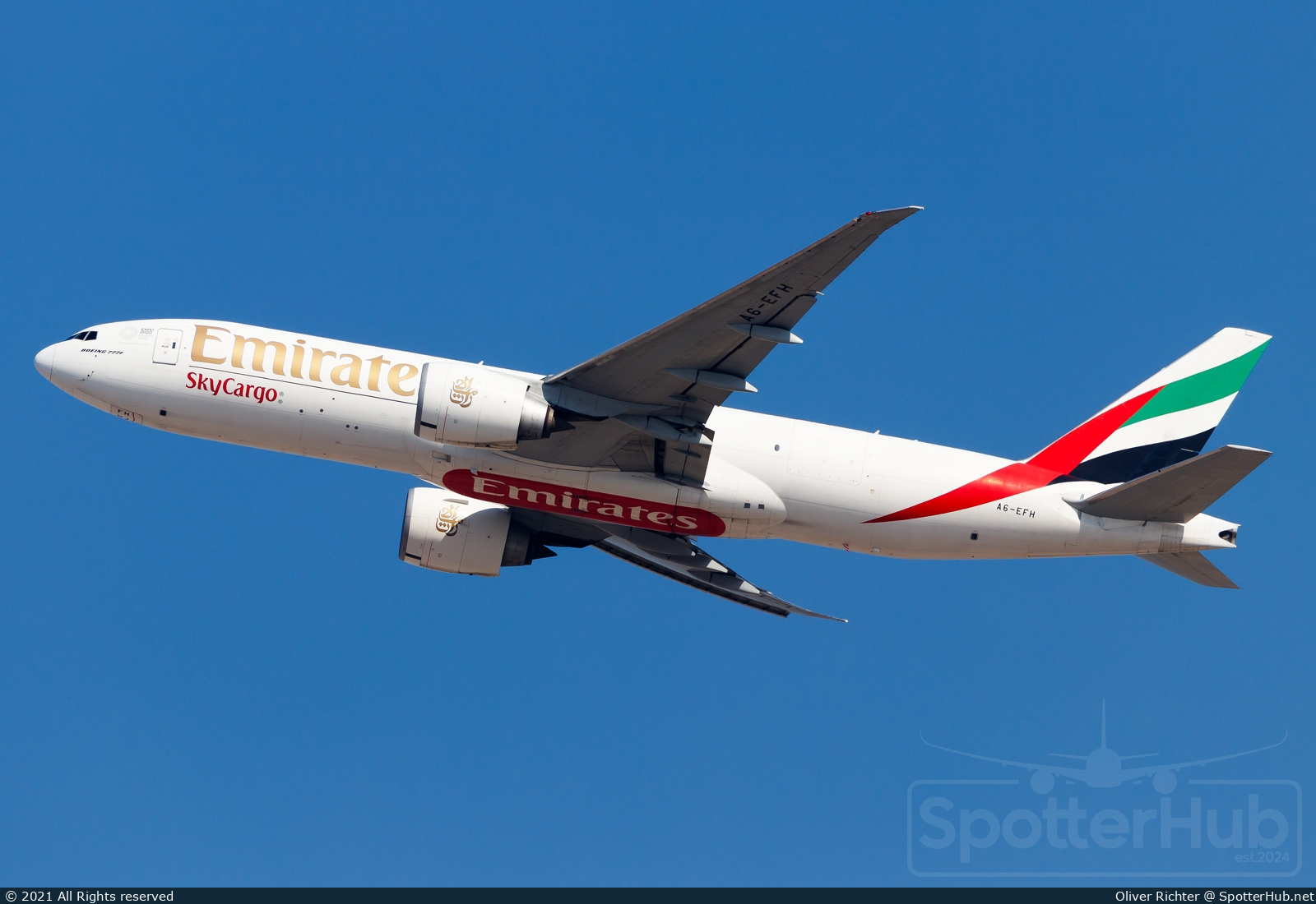 Photo of A6-EFH - Boeing 777-F1H operated by Emirates SkyCargo