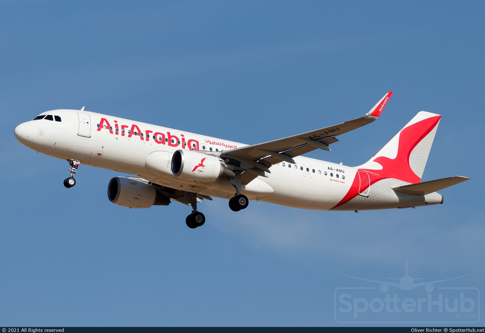 Photo of A6-ANU - Airbus A320-214 operated by Air Arabia