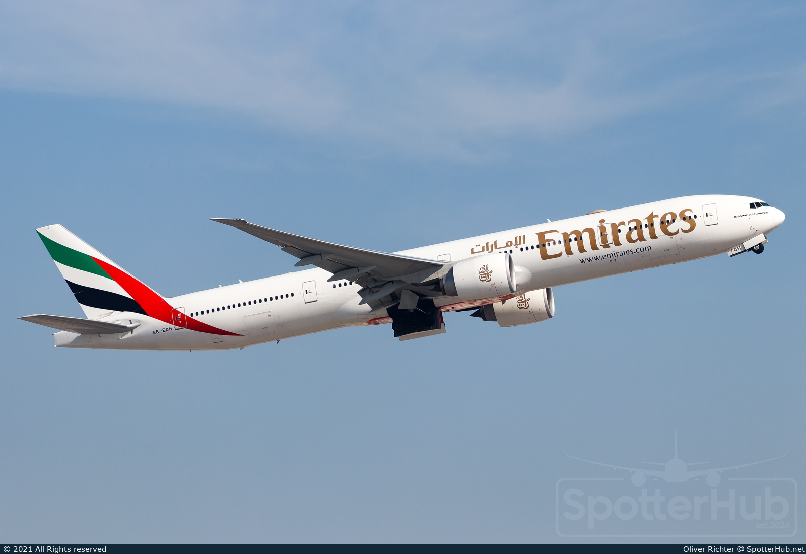 Photo of A6-EQH - Boeing 777-31H(ER) operated by Emirates