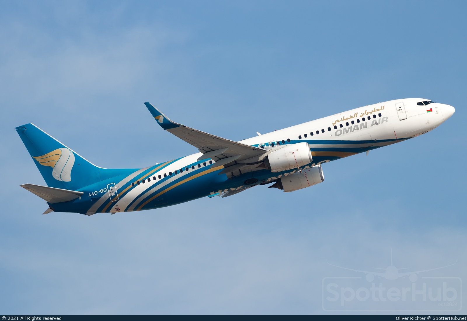 Photo of A4O-BQ - Boeing 737-81M operated by Oman Air