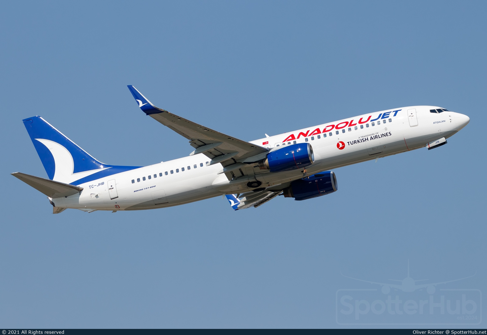 Photo of TC-JHB - Boeing 737-8F2 operated by AnadoluJet