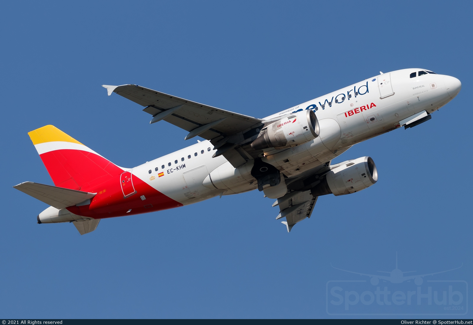 Photo of EC-KHM - Airbus A319-111 operated by Iberia