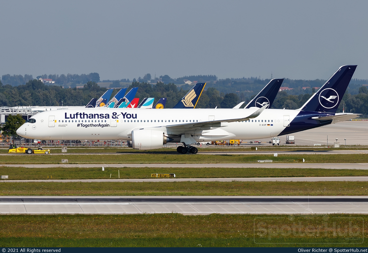 Photo of D-AIXP - Airbus A350-941 operated by Lufthansa