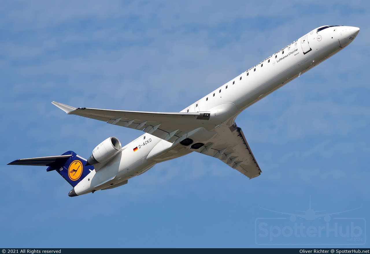 Photo of D-ACKD - Bombardier CRJ-900LR operated by Lufthansa CityLine