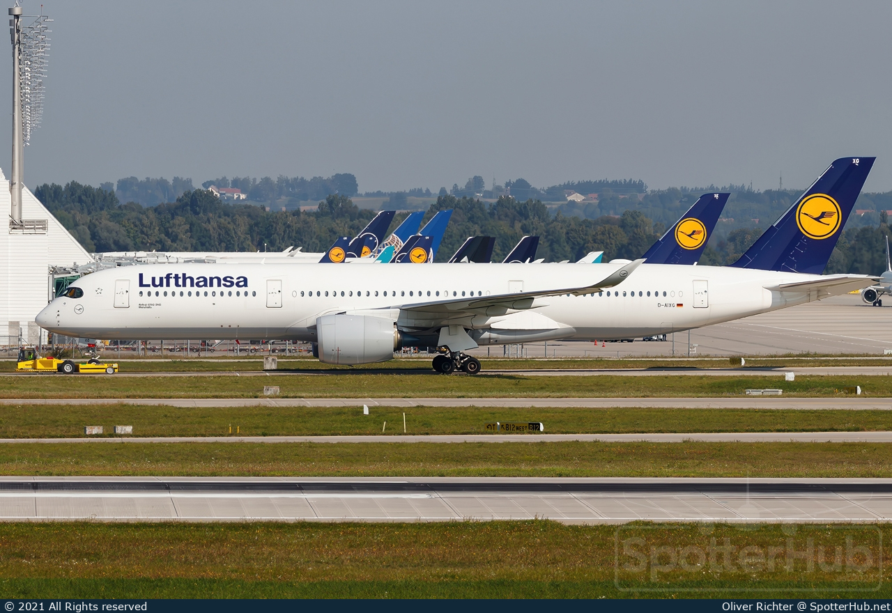 Photo of D-AIXG - Airbus A350-941 operated by Lufthansa