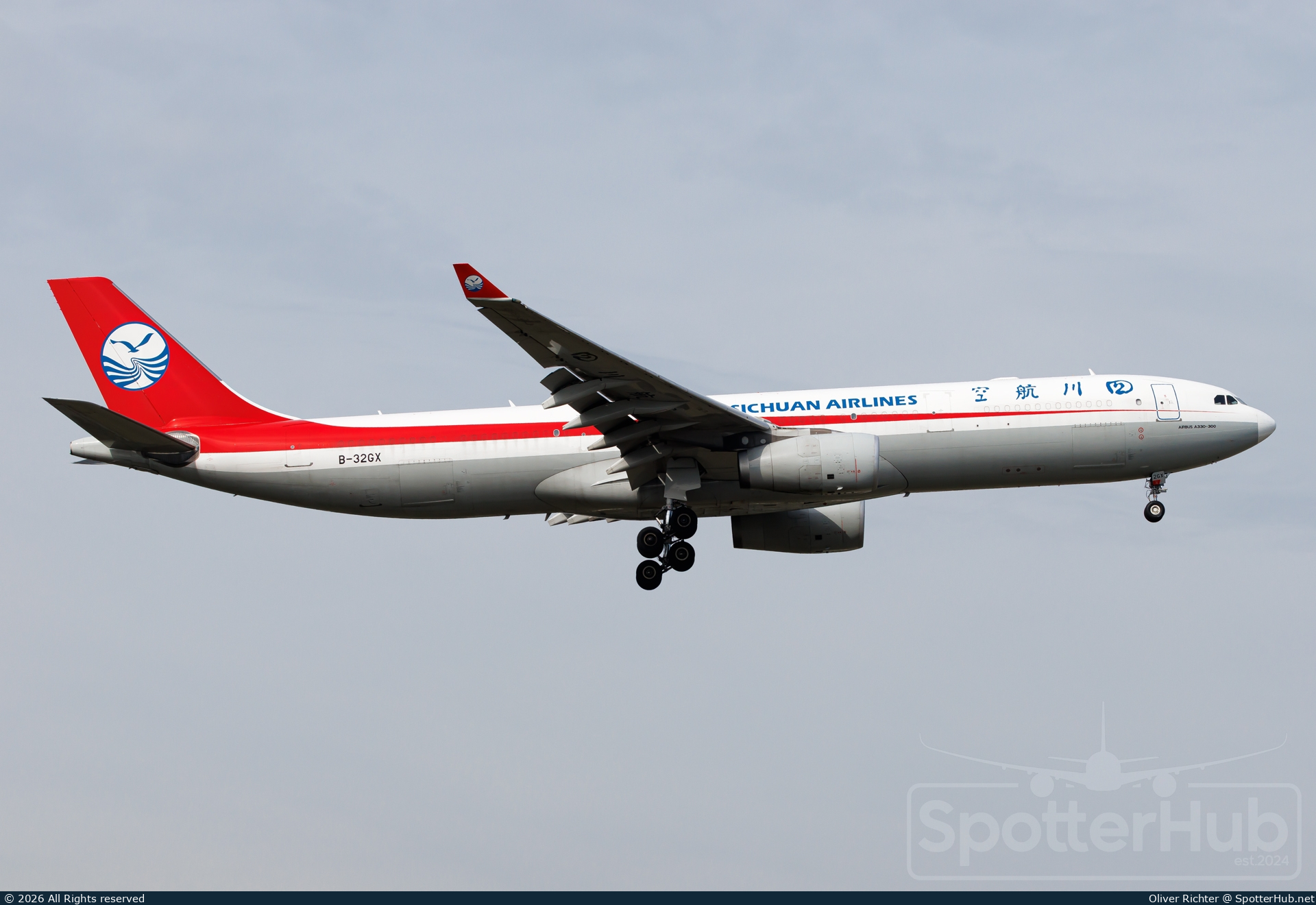 Photo of B-32GX - Airbus A330-343(P2F) operated by Sichuan Airlines Cargo