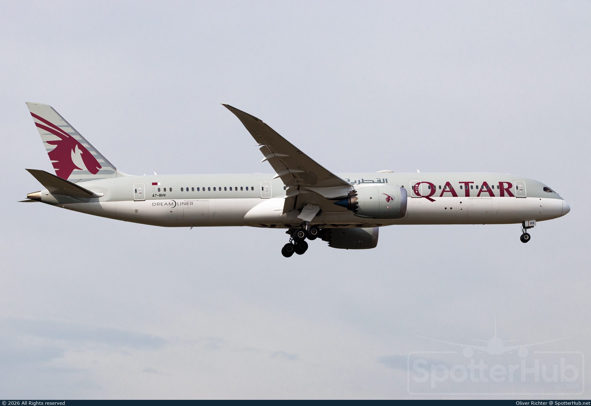 Photo of A7-BHV - Boeing 787-9 Dreamliner operated by Qatar Airways
