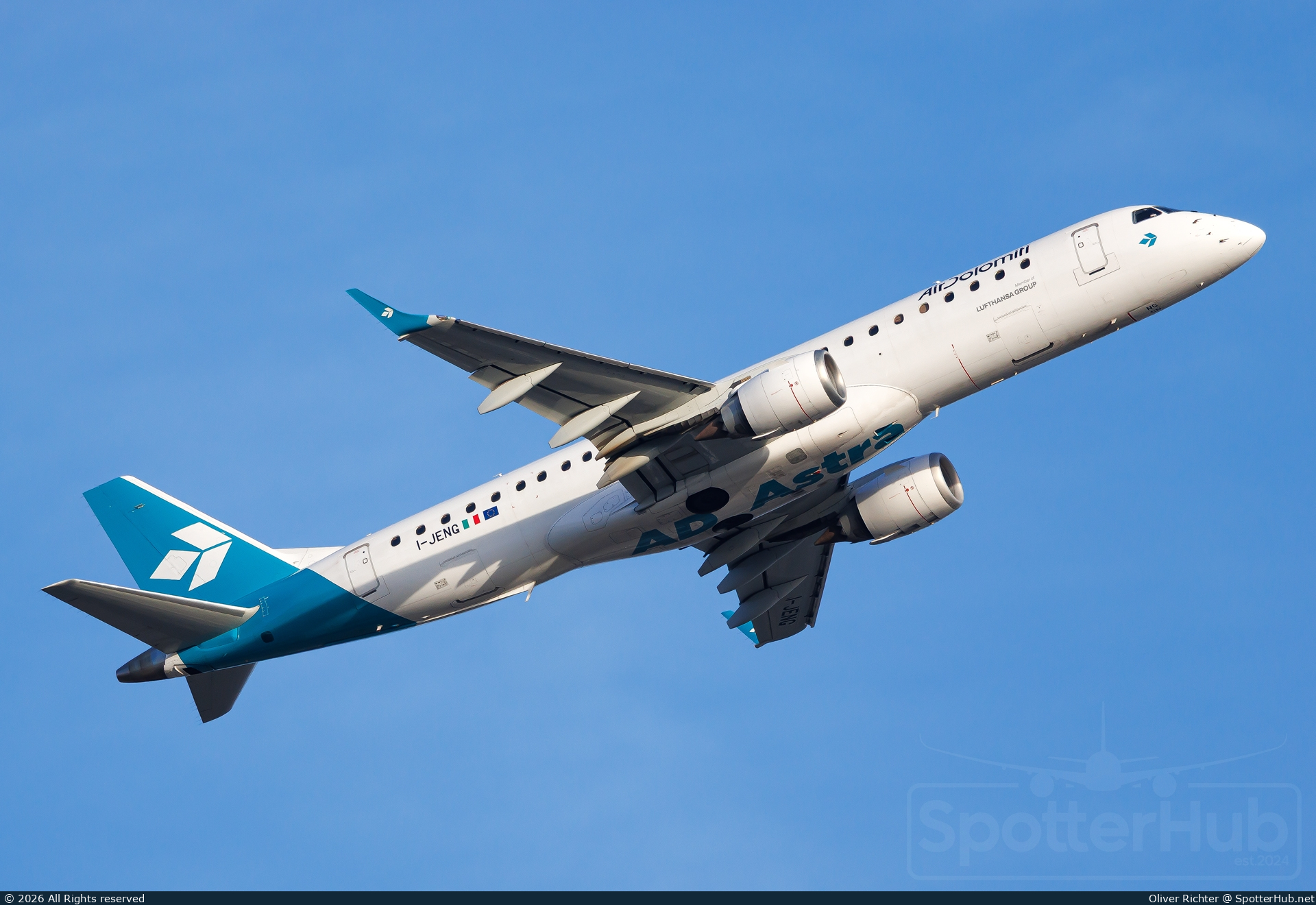 Photo of I-JENG - Embraer ERJ-190LR operated by Air Dolomiti