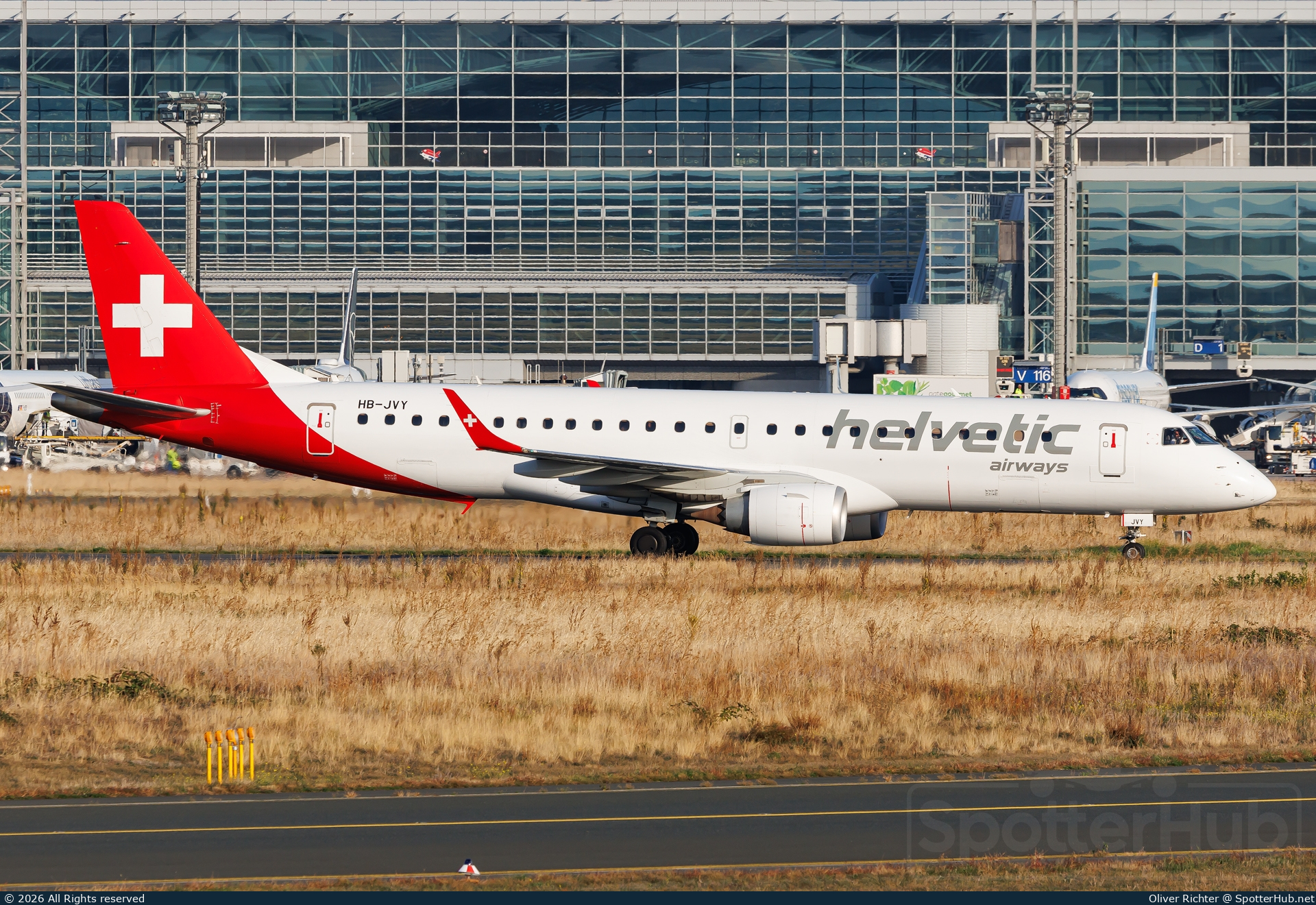Photo of HB-JVY - Embraer ERJ-190LR operated by Helvetic Airways