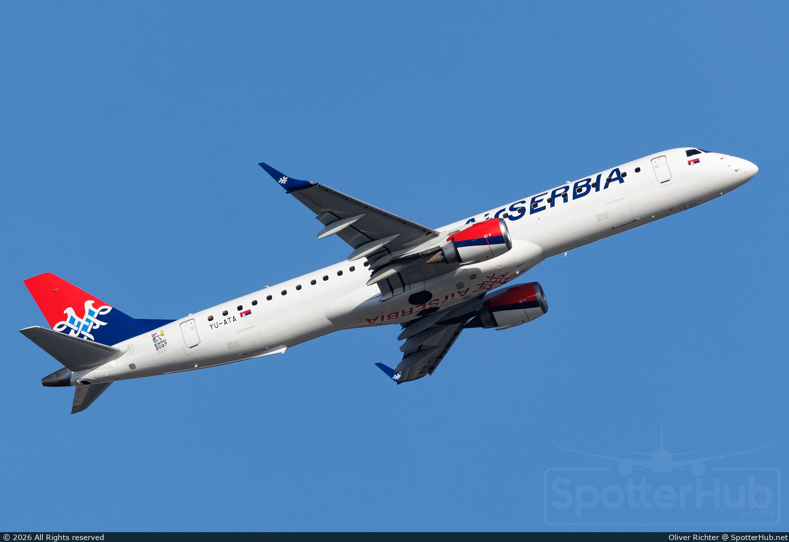 Photo of YU-ATA - Embraer ERJ-195LR operated by Air Serbia