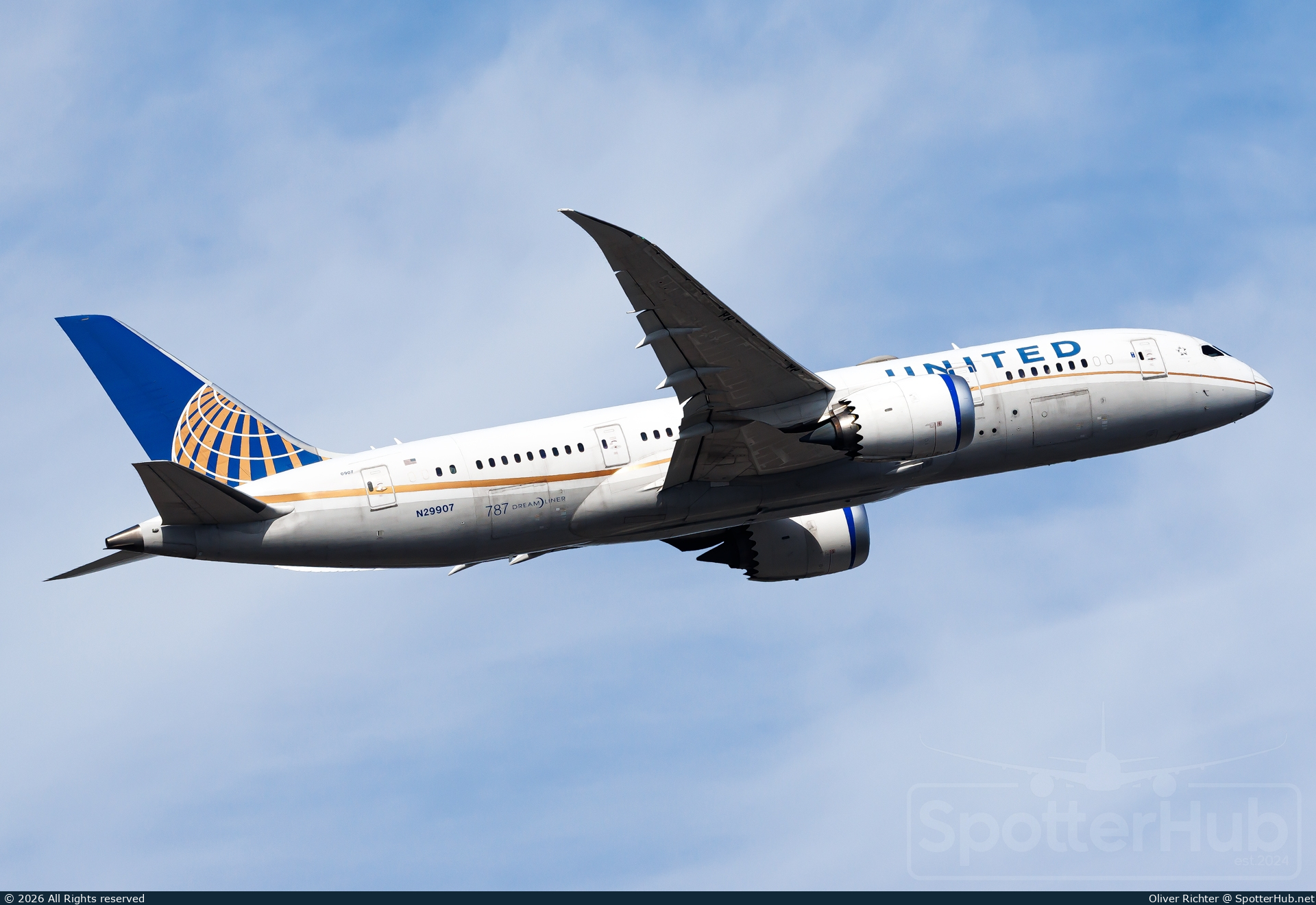Photo of N29907 - Boeing 787-8 Dreamliner operated by United Airlines