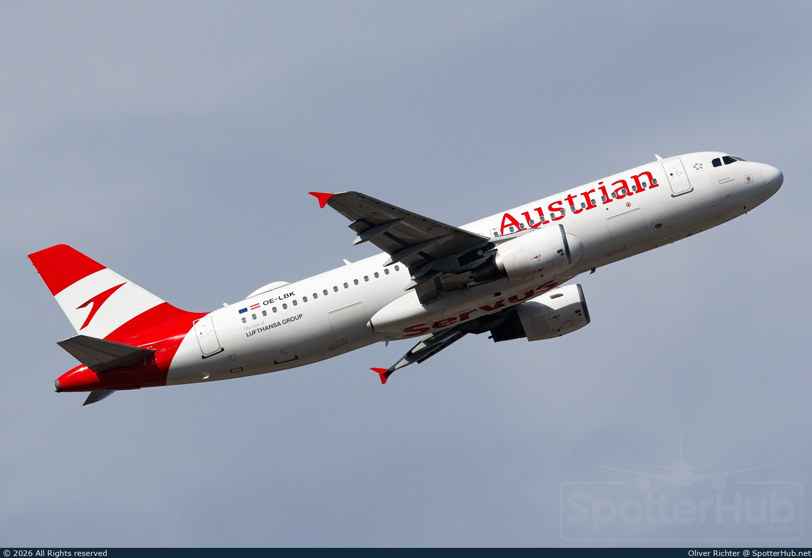 Photo of OE-LBK - Airbus A320-214 operated by Austrian Airlines