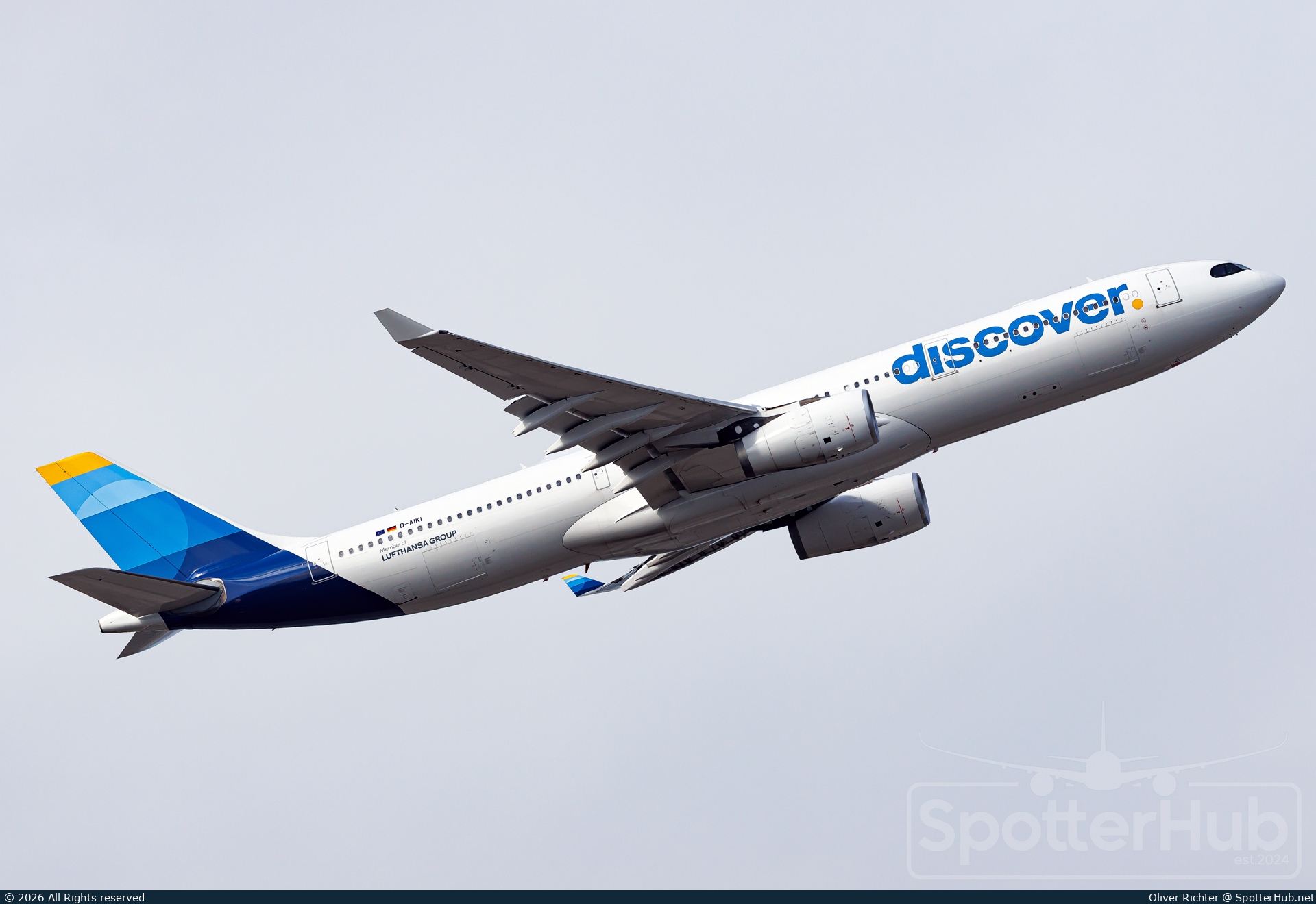 Photo of D-AIKI - Airbus A330-343 operated by Discover Airlines
