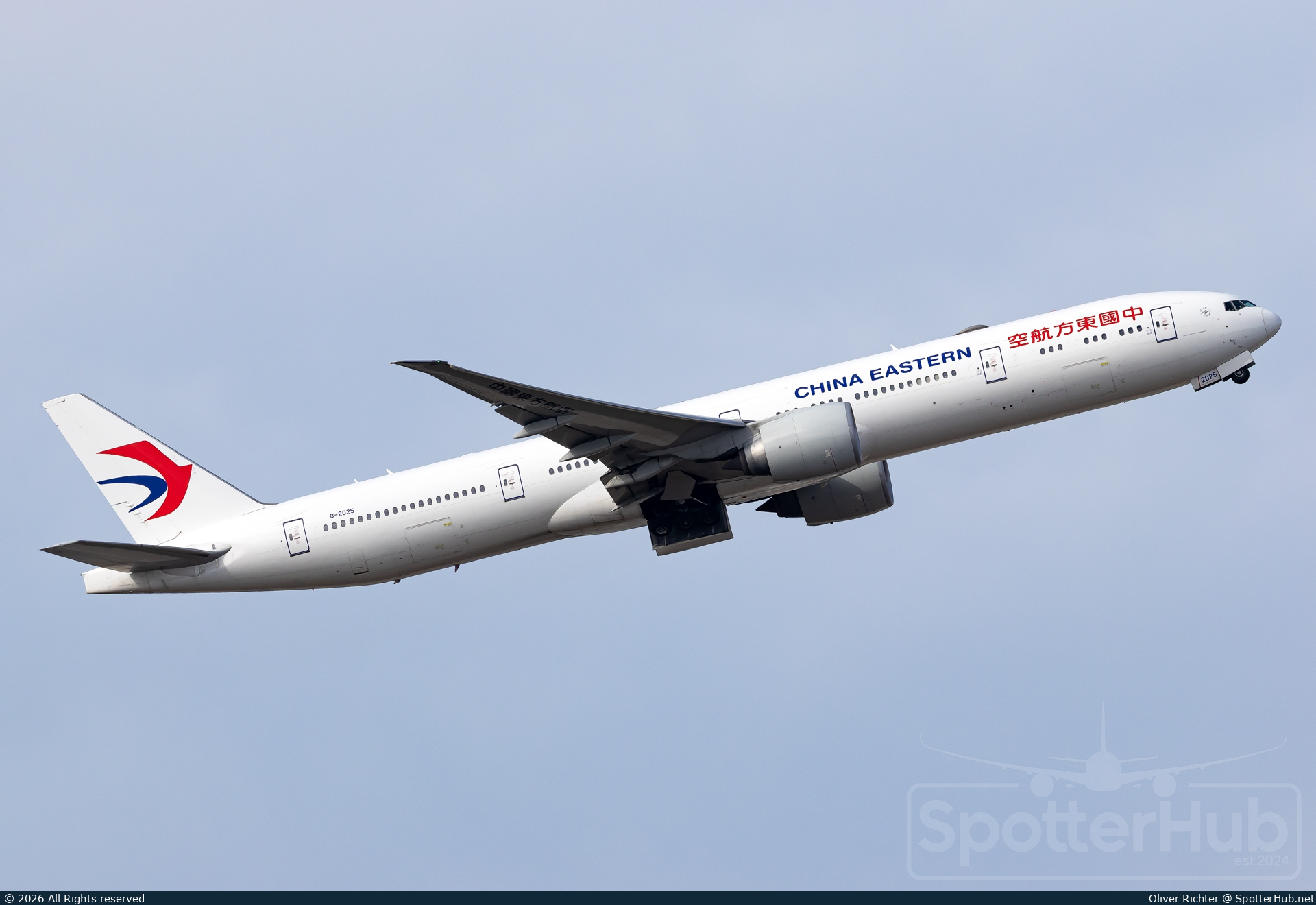 Photo of B-2025 - Boeing 777-39P(ER) operated by China Eastern Airlines