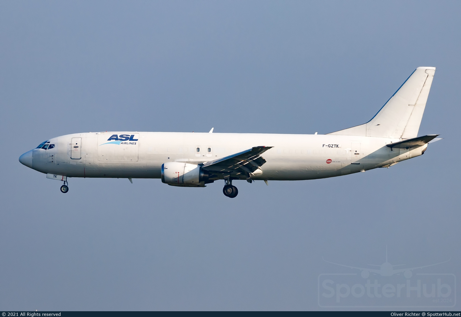Photo of F-GZTK - Boeing 737-4Q8(SF) operated by ASL Airlines France