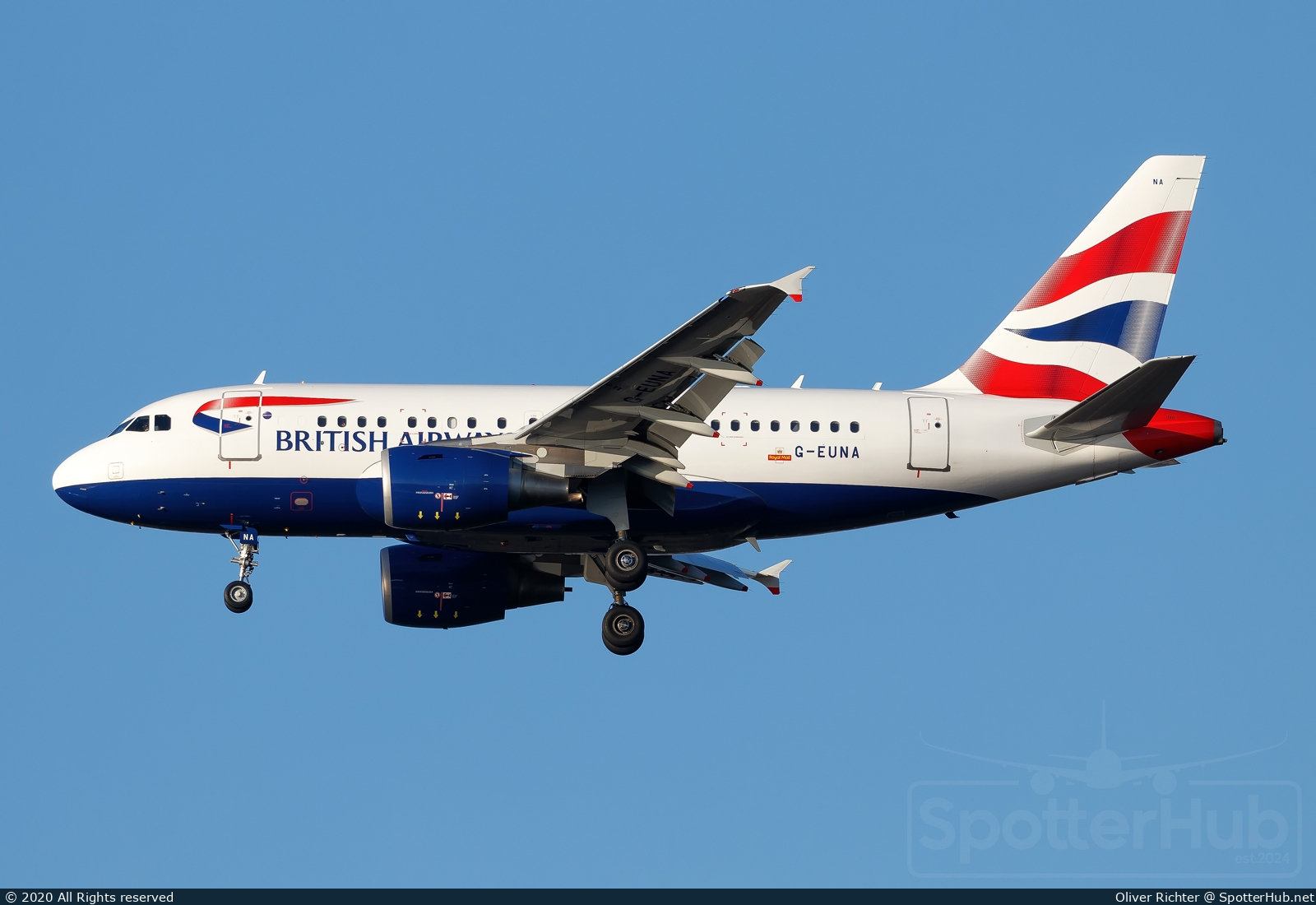 Photo of G-EUNA - Airbus A318-112 operated by British Airways