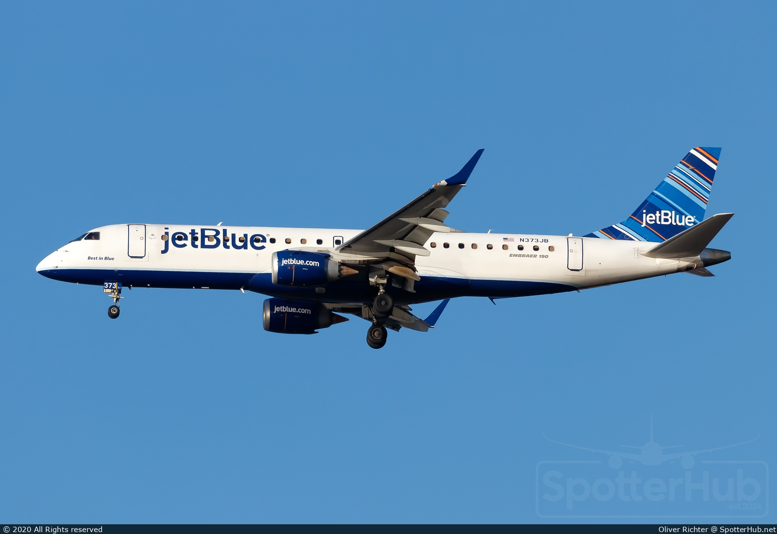 Photo of N373JB - Embraer ERJ-190AR operated by jetBlue Airways