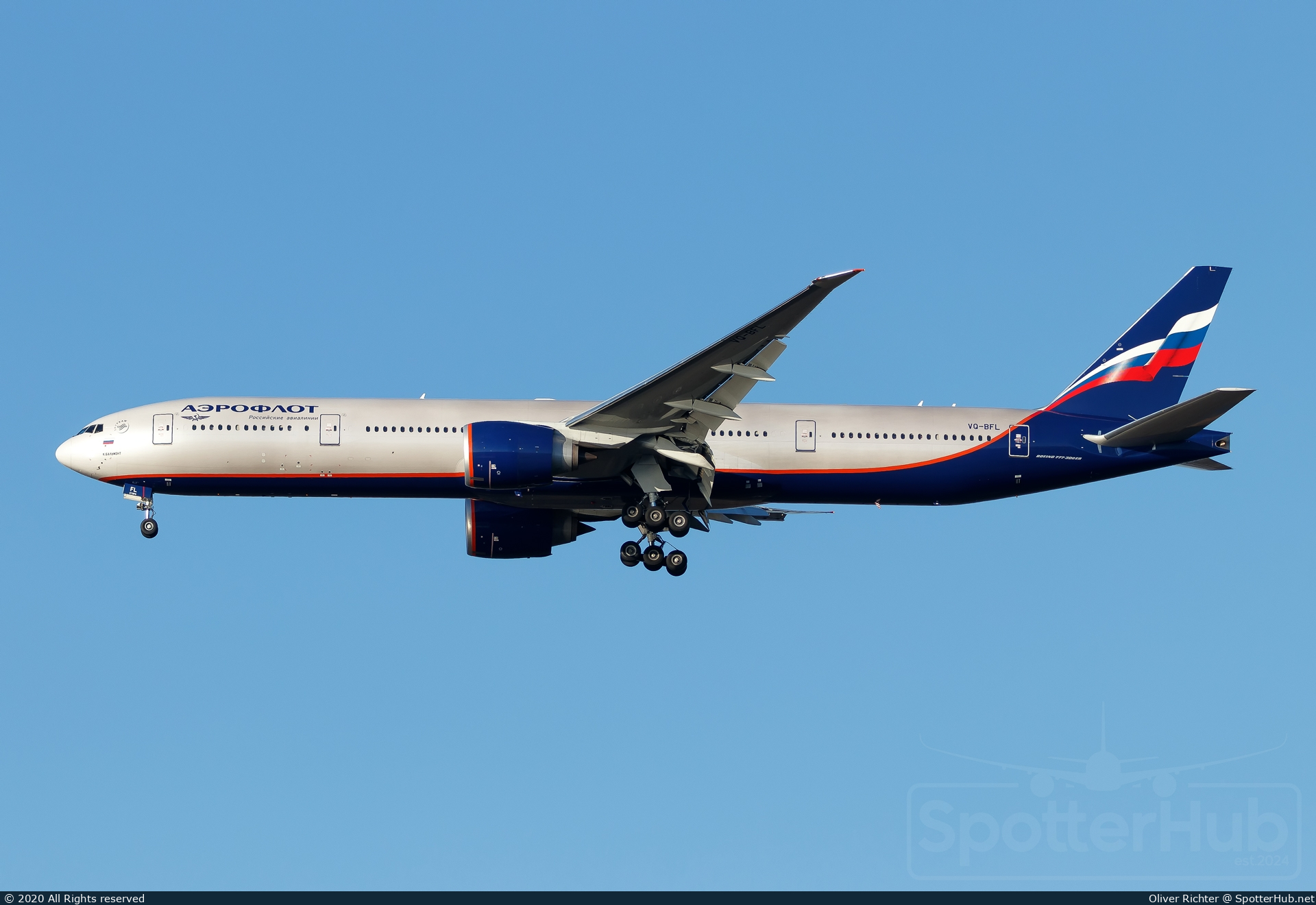 Photo of VQ-BFL - Boeing 777-3M0(ER) operated by Aeroflot