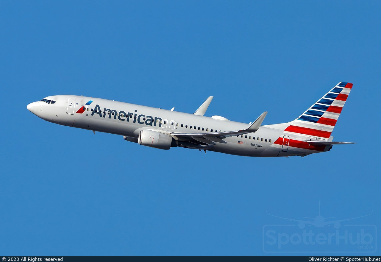 Photo of N871NN - Boeing 737-823 operated by American Airlines