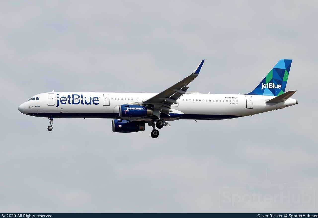 Photo of N949JT - Airbus A321-231 operated by jetBlue Airways