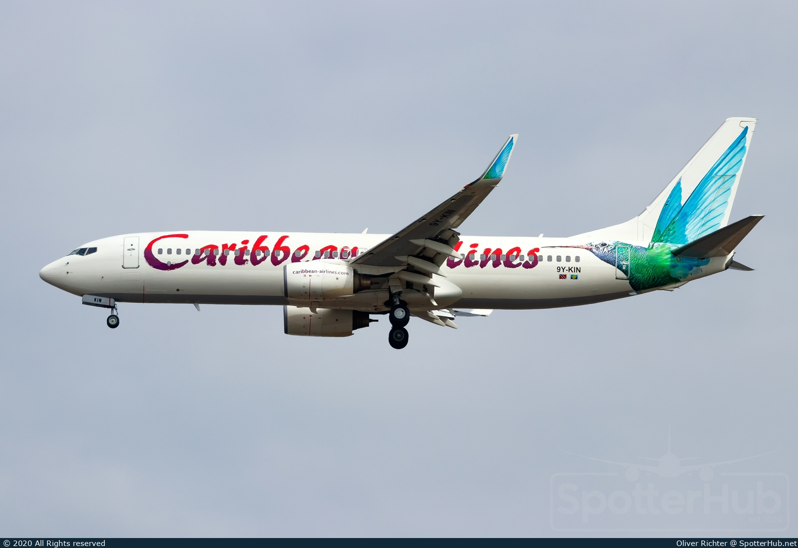 Photo of 9Y-KIN - Boeing 737-8Q8 operated by Caribbean Airlines
