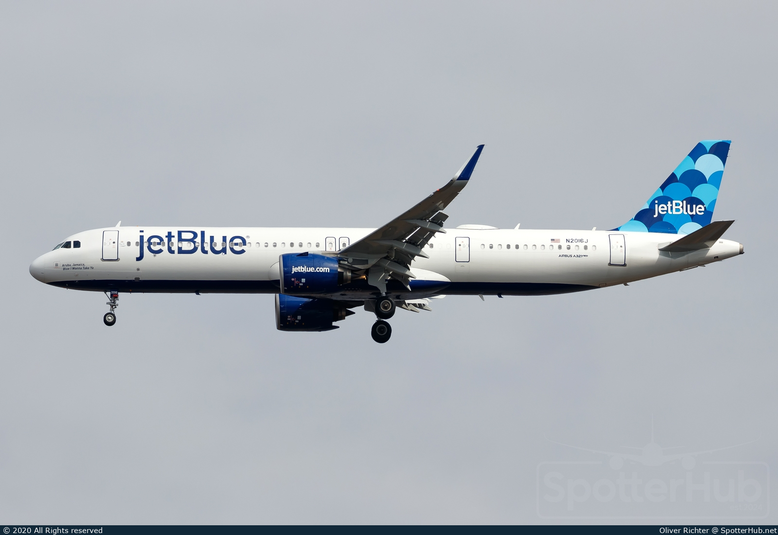 Photo of N2016J - Airbus A321-271NX operated by jetBlue Airways