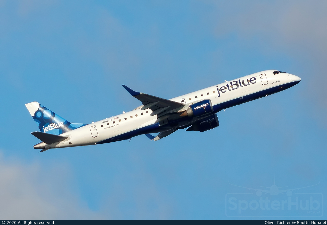 Photo of N190JB - Embraer ERJ-190AR operated by jetBlue Airways