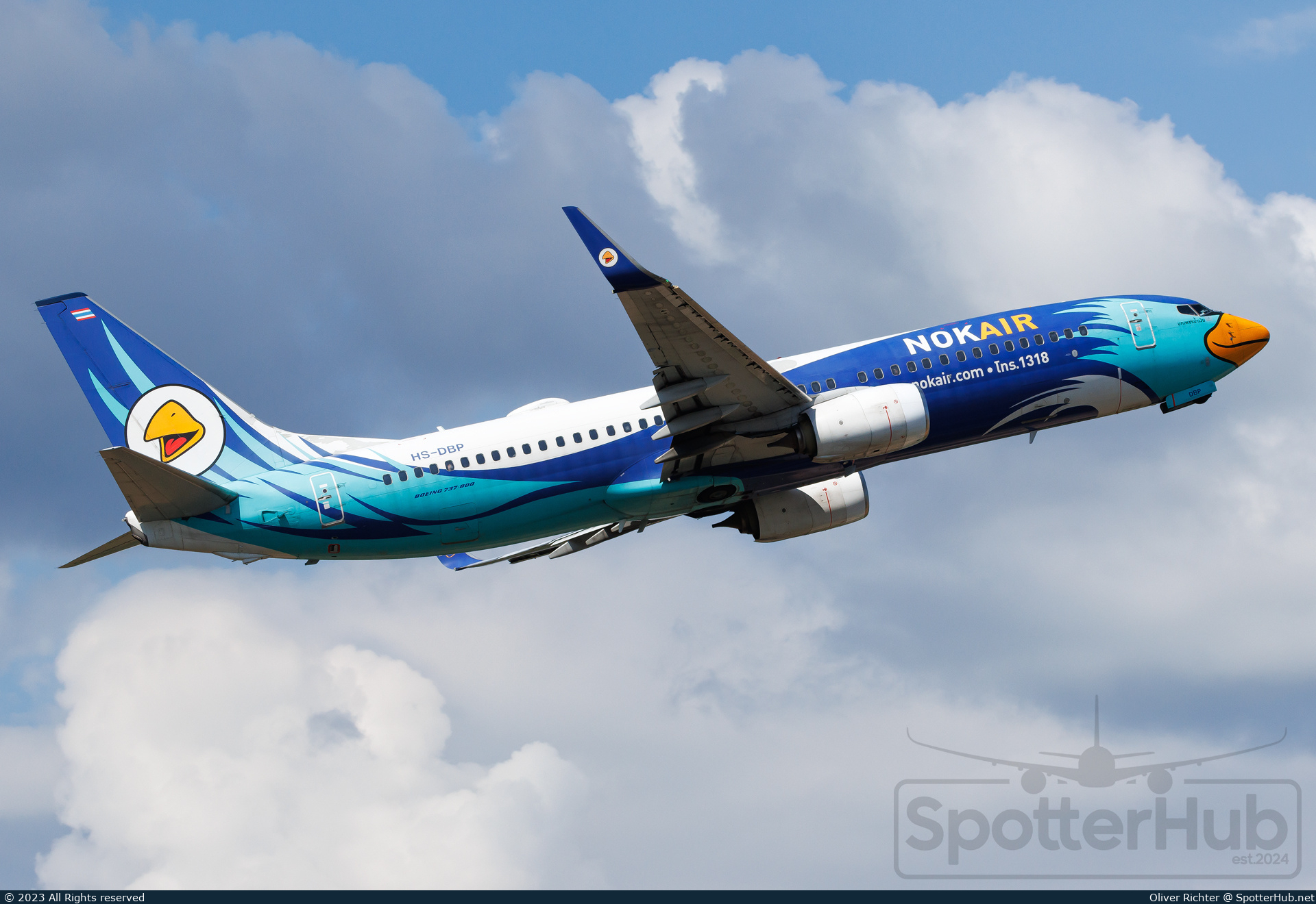 Photo of HS-DBP - Boeing 737-8FZ operated by Nok Air