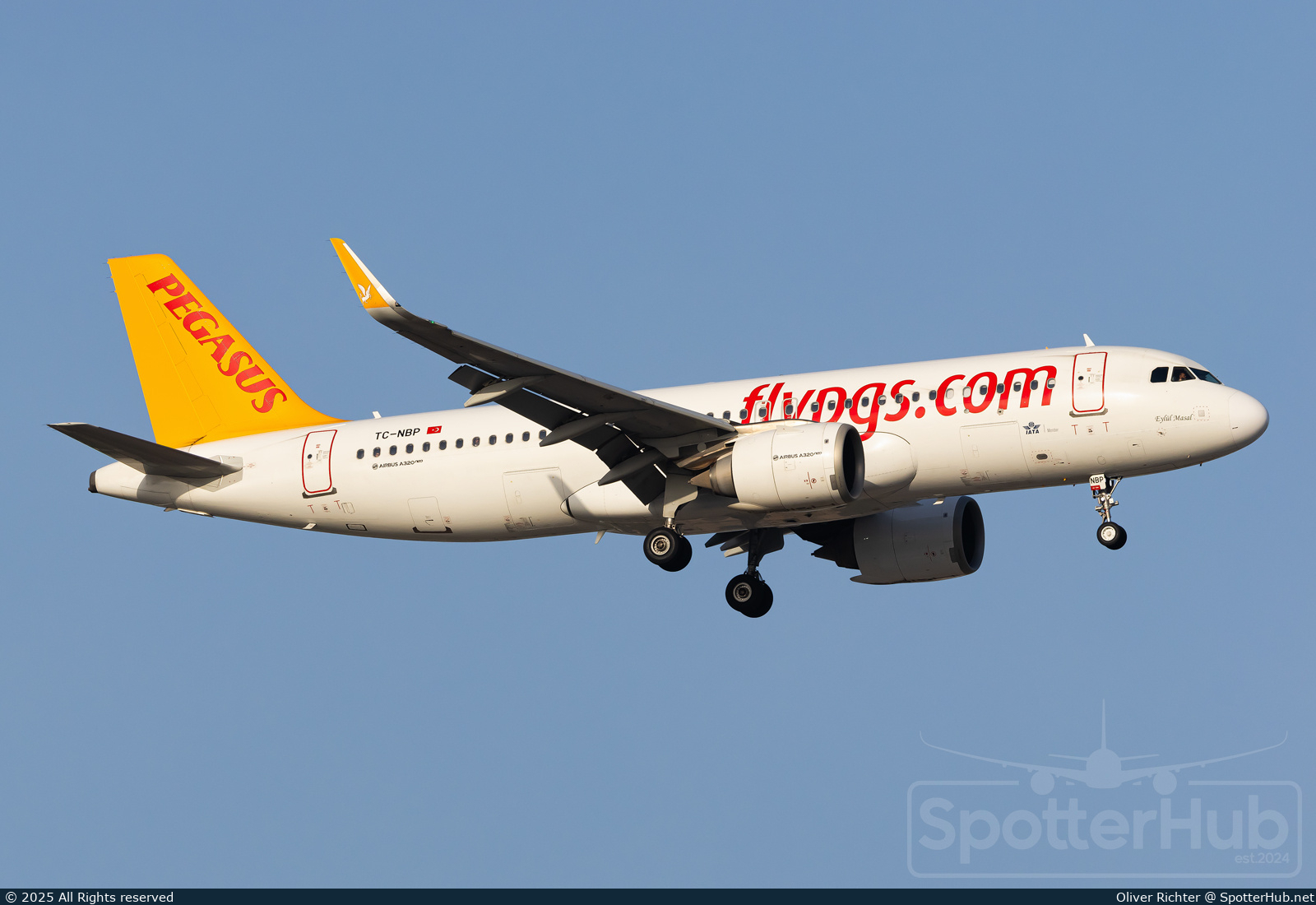Photo of TC-NBP - Airbus A320-251N operated by Pegasus Airlines