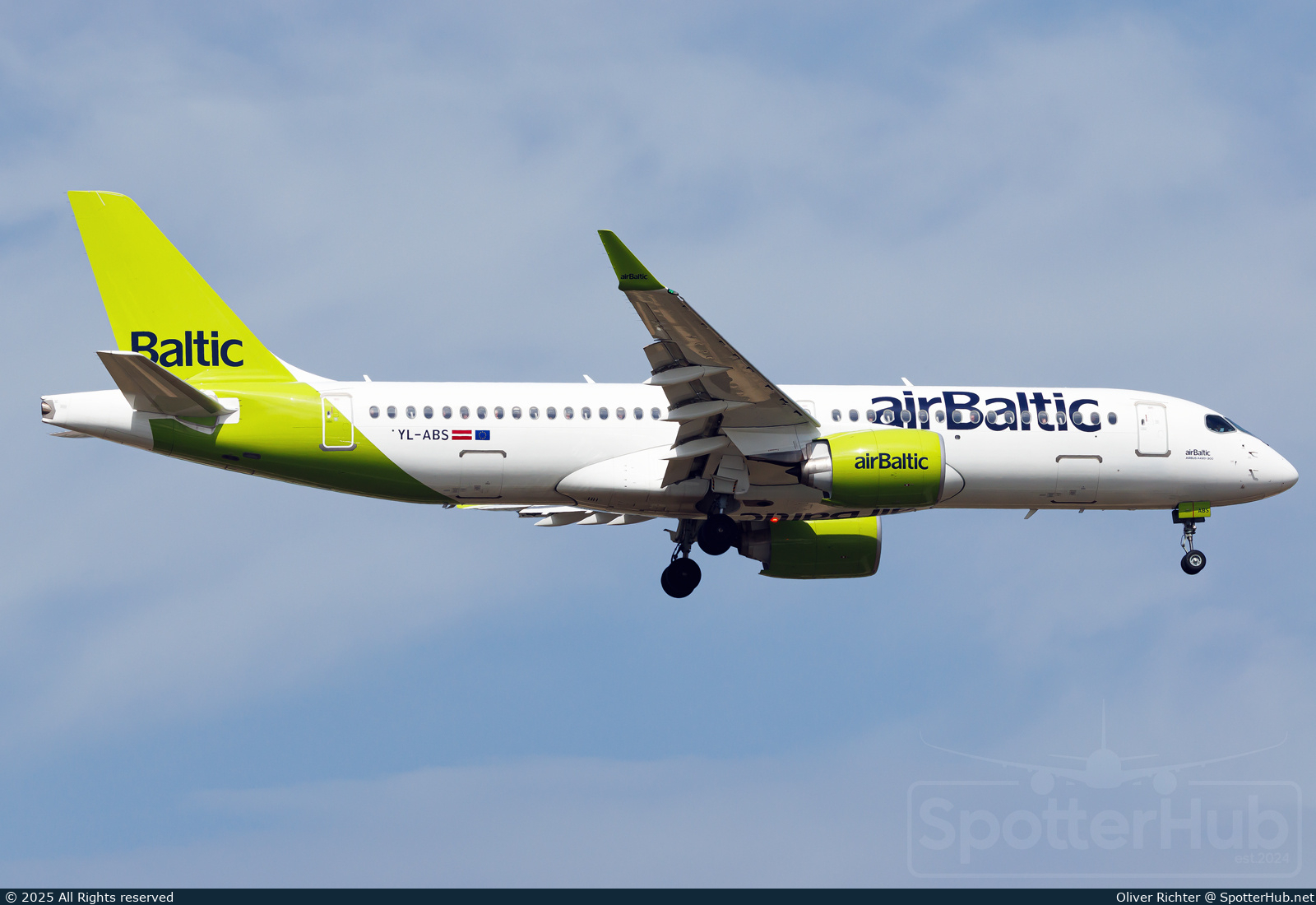 Photo of YL-ABS - Airbus A220-300 operated by airBaltic