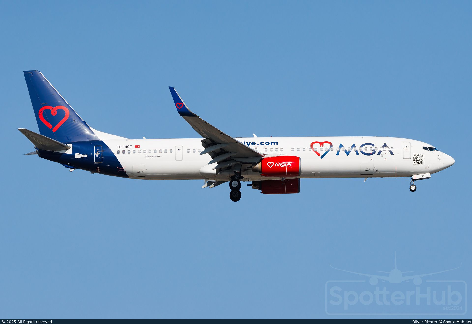 Photo of TC-MGT - Boeing 737-9GP(ER) operated by Mavi Gök Airlines