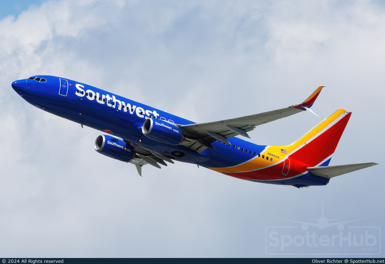 Photo of N8604K - Boeing 737-8H4 operated by Southwest Airlines