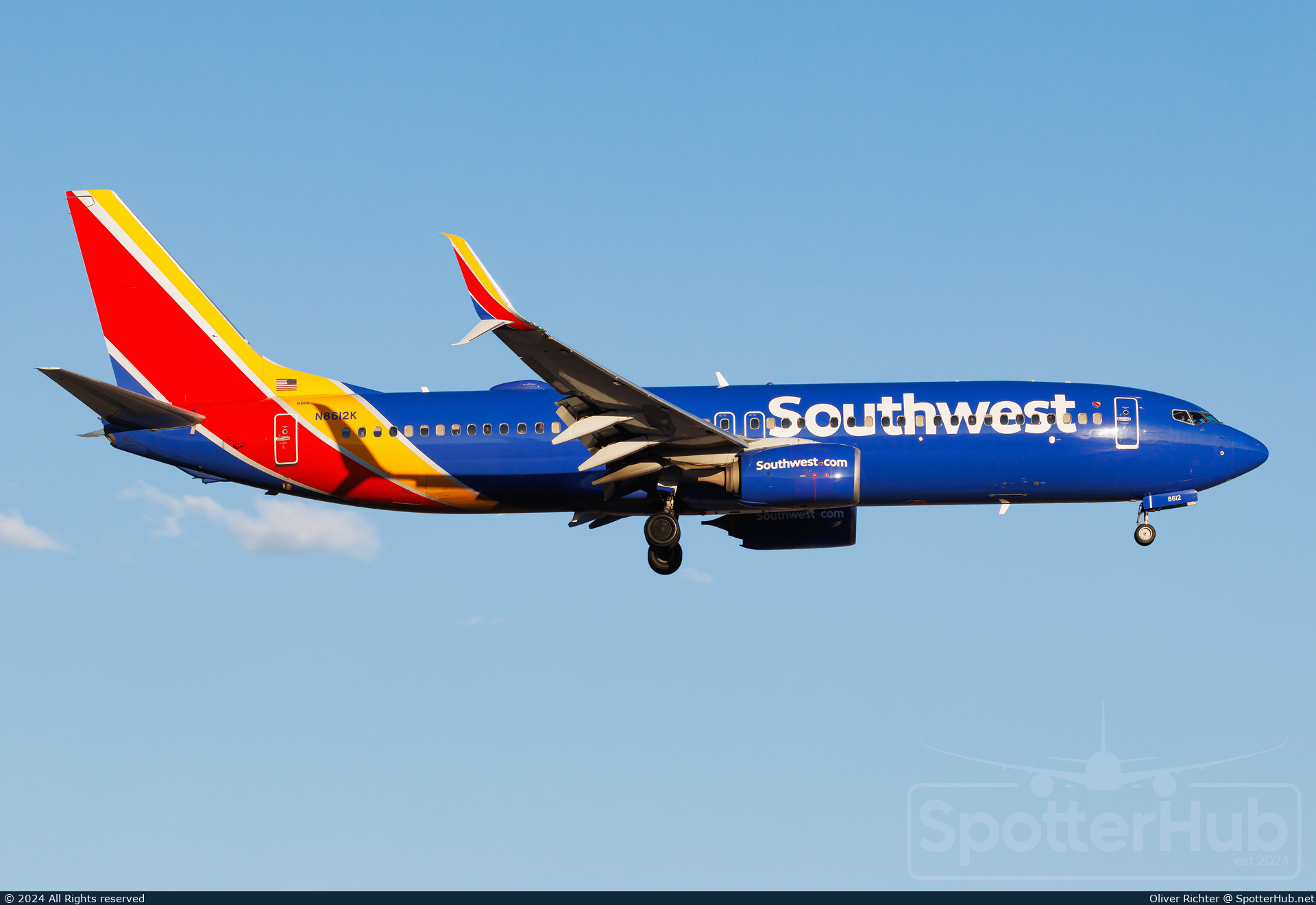 Photo of N8612K - Boeing 737-8H4 operated by Southwest Airlines