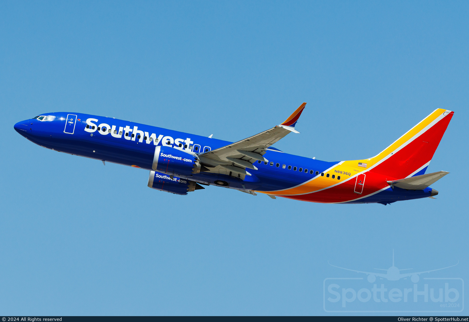 Photo of N8836Q - Boeing 737 MAX 8 operated by Southwest Airlines