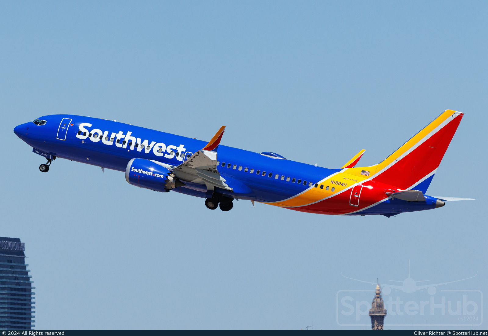 Photo of N1804U - Boeing 737 MAX 8 operated by Southwest Airlines