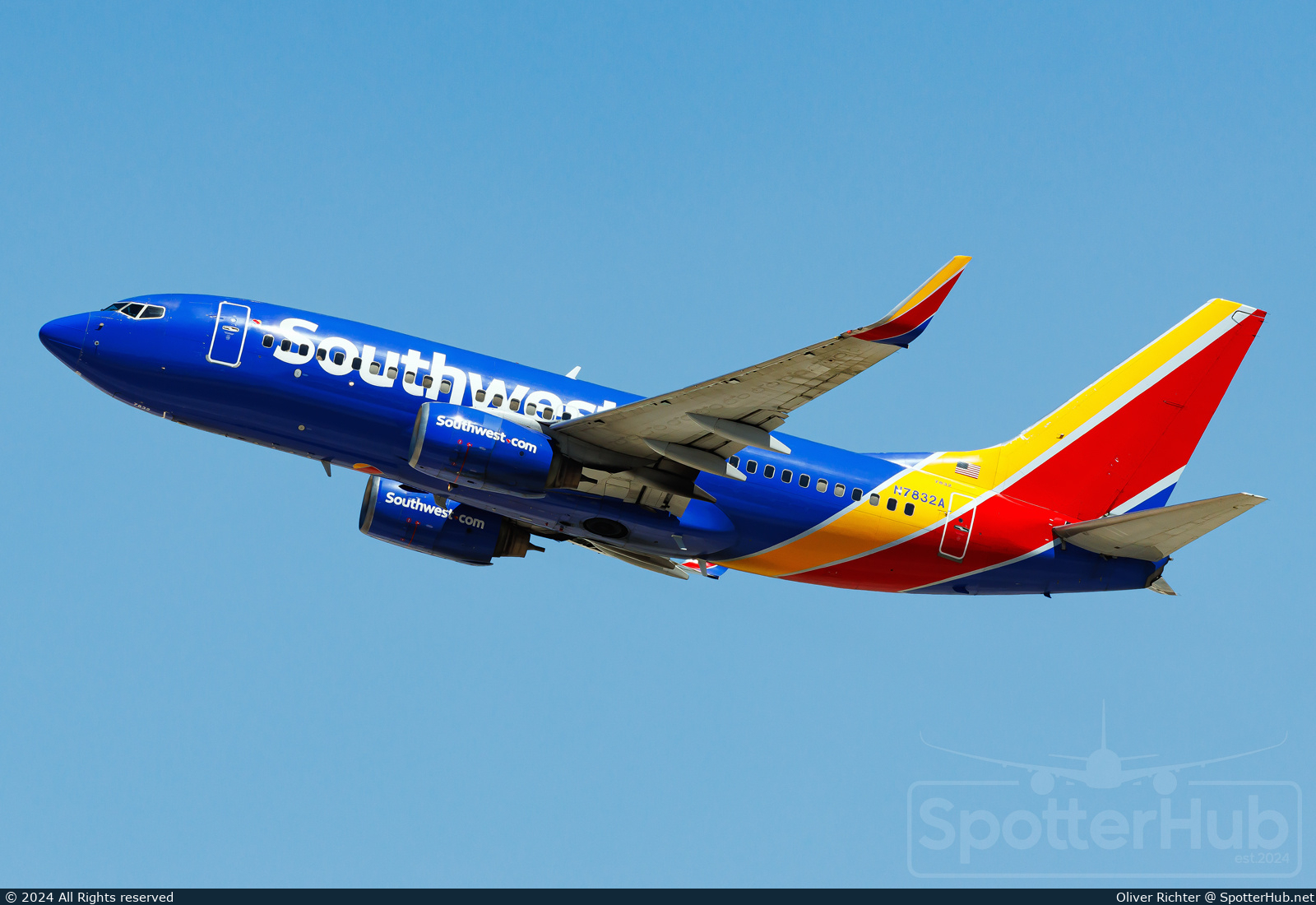 Photo of N7832A - Boeing 737-79P operated by Southwest Airlines